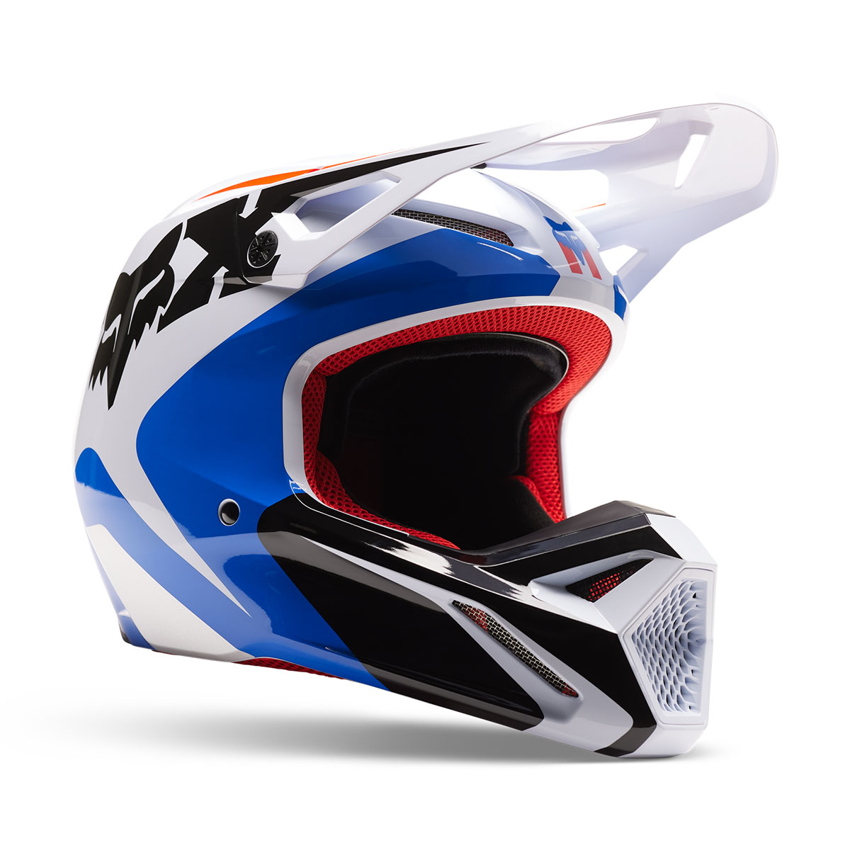 FOX MX V1 ヘルメット ユニティ リミテッドエディション M(頭囲57-58cm) ホワイト/レッド/ブルー 30436-574-M