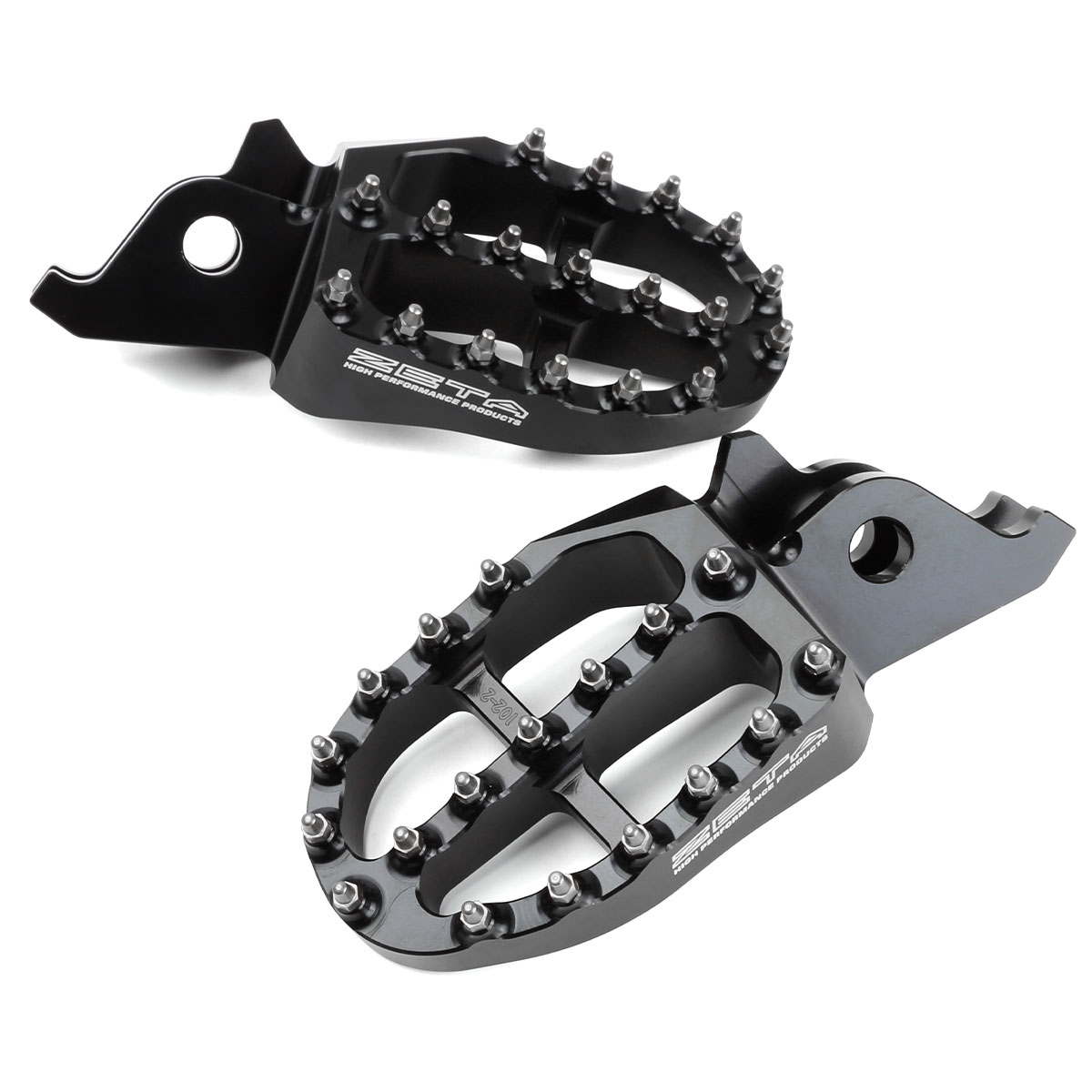 ZETA KX250F 09-18/450F 09-18 アルミニウムフットペグ ブラック F6992(旧品番:ZE93-1220)