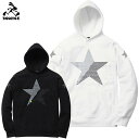 BOUNCE バウンス two-tone star ツートーン ラインストーンロゴ ブラック ホワイト フードパーカー 綿100% スウェットメンズ トップス かっこいい おしゃれ 人気 ブランド 大きい ビッグサイズ ストリート系 ITALY(4)