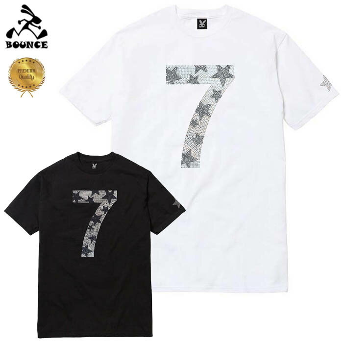 楽天ストリートファッション　DISCO-JBOUNCE バウンス star NO.7 星 ホシ7番 ラインストーンロゴ PREMIUM 半袖 メンズTシャツ トップス かっこいい おしゃれ 人気 ブランド 大きい ビッグサイズ ストリート系 ITALY