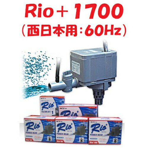 カミハタ Rio＋1700 (西日本用：60Hz) 水中ポンプ リオプラス 水槽用