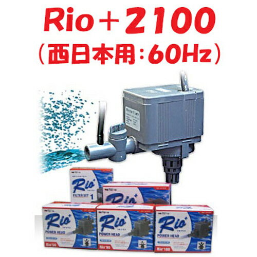 カミハタ Rio＋2100 (西日本用：60Hz) 水中ポンプ リオプラス 水槽用