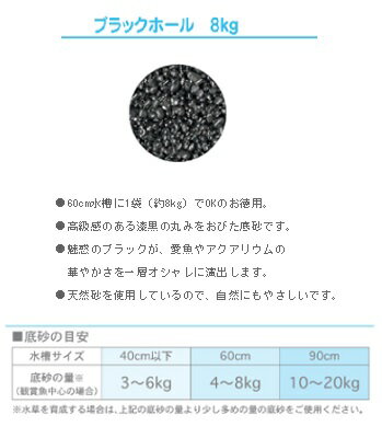 人気！ストーンディーラーシンセー ブラックホール 8kg 鑑賞魚用底砂 砂利 底床