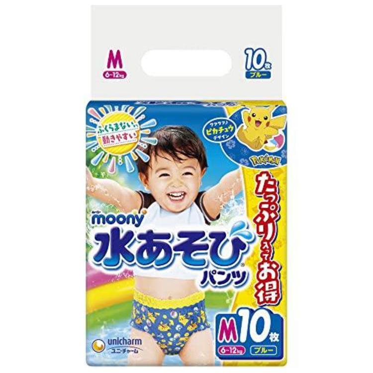 楽天Discover Store　楽天市場店【パンツ Mサイズ】ムーニー 水あそびパンツ ブルー（6~12kg）10枚〔2022年新デザイン〕ポイント消化 ポイント消化