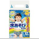 パンツ Lサイズムーニー 水あそび パンツ ブルー（9~14kg）10枚〔2022年新デザイン〕 ポイント消化