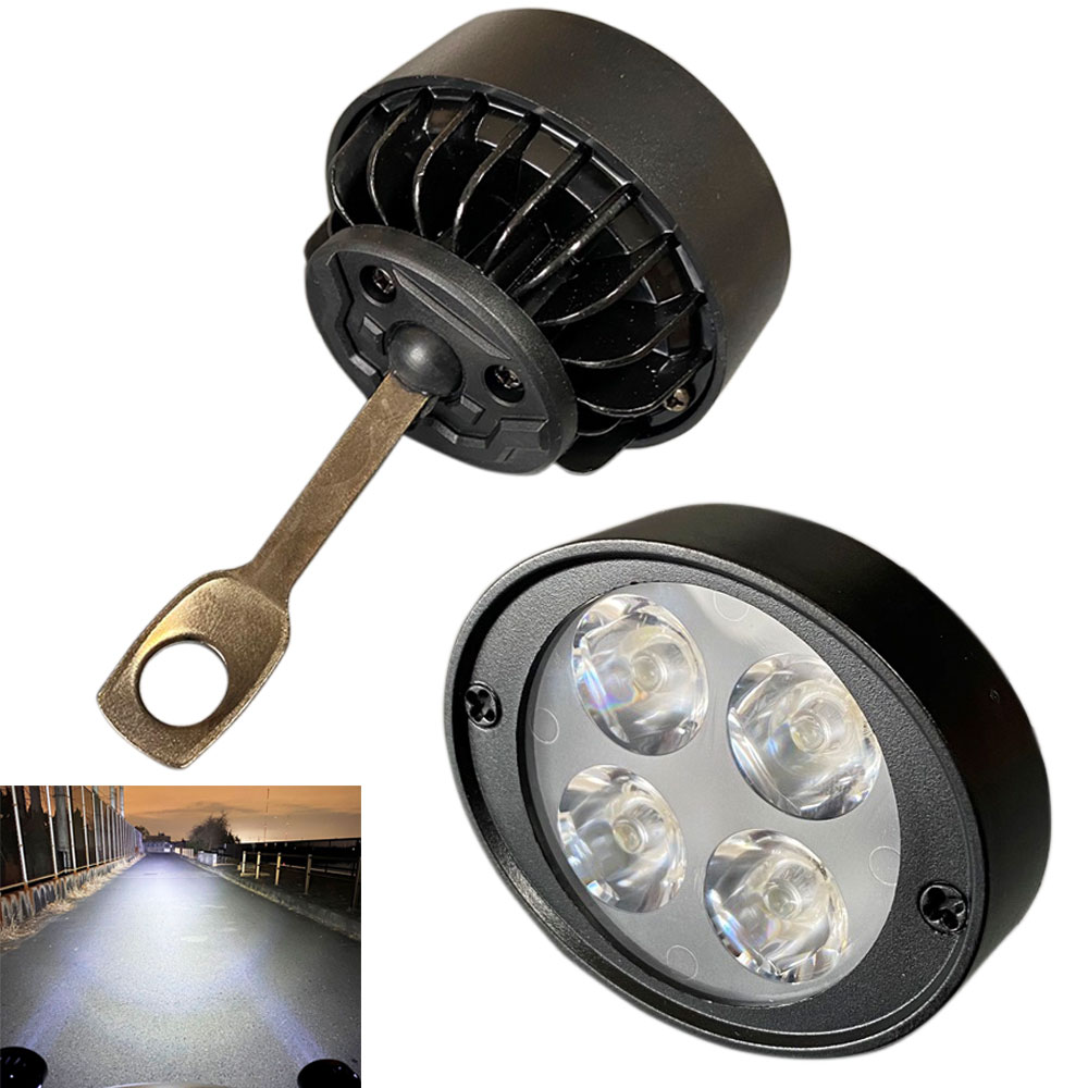 Discover winds 【ライト バイク バイクサブライト フォグランプ ミラーネジポン付け！明るさ抜群 防水 超高輝度LED 4基搭載 補助灯 広角照射式】