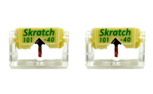 乐天商城 - 【 JICO SKRATCH101-40 (2本セット) 】 天然無垢ルビー丸針 / SHURE M44-7 M44G用 交換針 / JICO