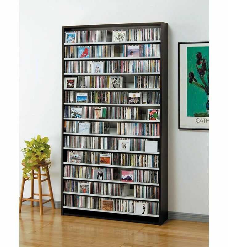 【CDストッカーCS1284 】/ AUX / オークス / CDラック CD収納 CDラック 収納ラック インテリア CD棚 棚 収納棚 CD 本