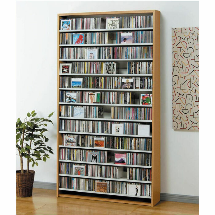 【CDストッカーCS1284 】/ AUX / オークス / CDラック CD収納 CDラック 収納ラック インテリア CD棚 棚 収納棚 CD 本 [2]