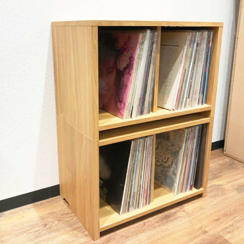 レコードラック 【スタッキングラック 2段 REGULAR × REGULAR FLAT】 スタッキング...