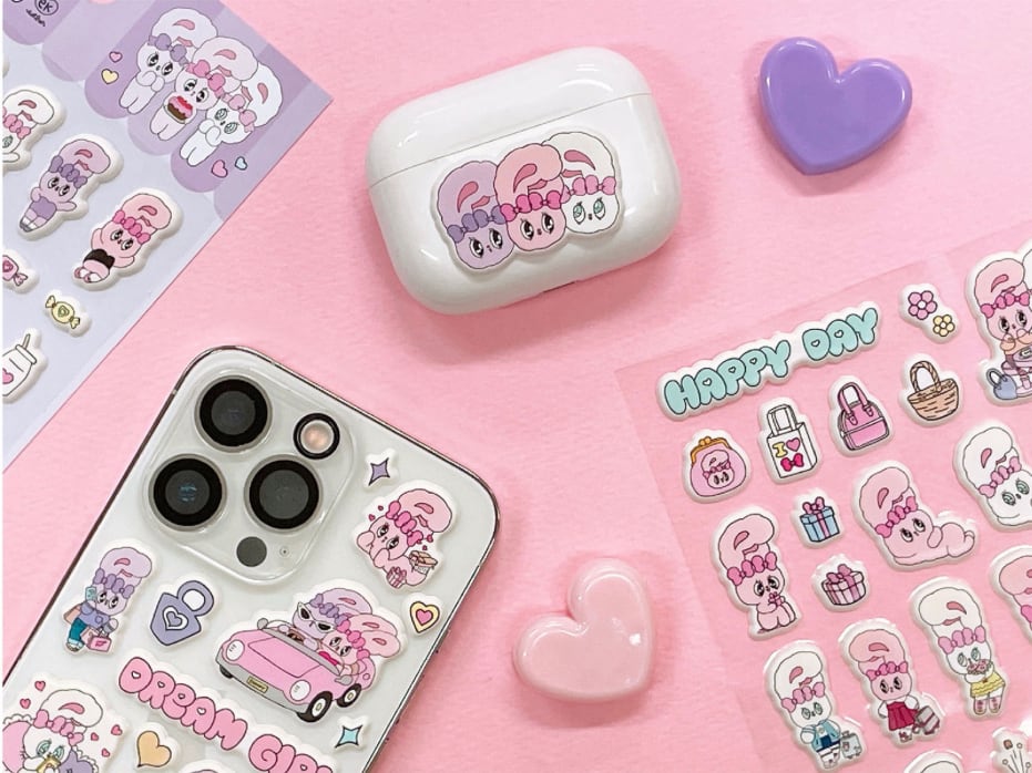 【入荷済み/4種類】韓国限定 エスターバニー SOUFFLE STICKER スフレステッカー シール ぷっくり ぷくぷく ステッカー かわいい ぷっくり 動物 ぷくぷく 女の子 平成女子 シール帳 おしり シール 交換 ぷにぷに ボンボンシール ドロップシール dismoi-10000182 DisMoi 楽天市場店 サンプル画像3