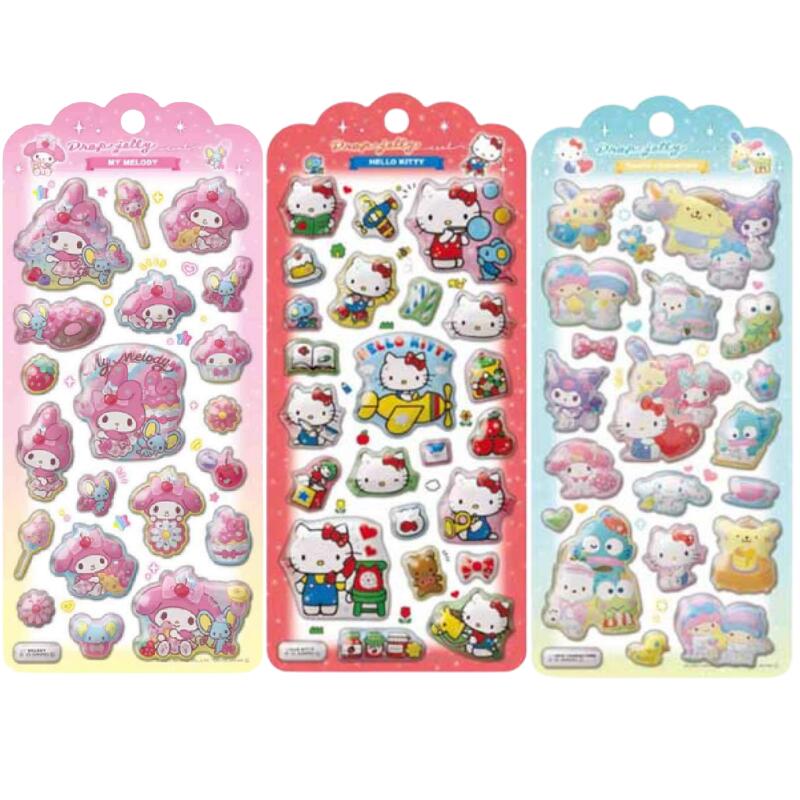 樂天商城 - 【入荷済み/3種類】正規品 サンリオ キャラクターズ ドロップジェリーシール ハローキティ マイメロ ポムポムプリンサンリオキャラクターズ シール帳 シール交換 スマホデコ ステッカー シール クッションシール ぷくぷくシール ぷっくりシール