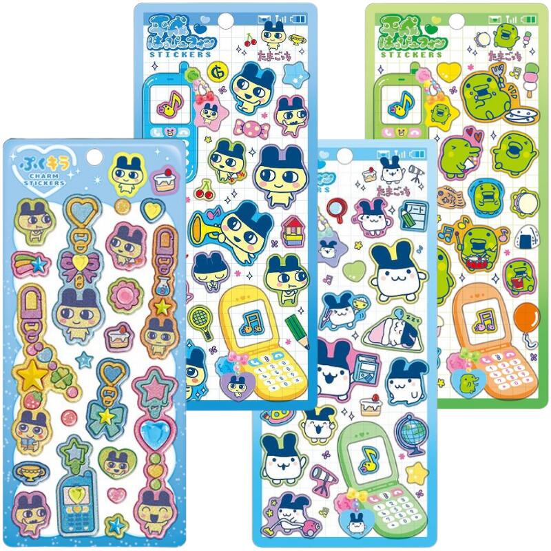 樂天商城 - 【入荷済/セット・ばら売り】正規品 たまごっち ぷくキラチャームステッカー 平成はっぴーフォン ステッカー プクキラ プクきら 平成ハッピーフォン ぷくキラチャーム プクキラチャーム まめっち みみっち くちぱっち ハッピーフォン 3Dシール かわいい シール