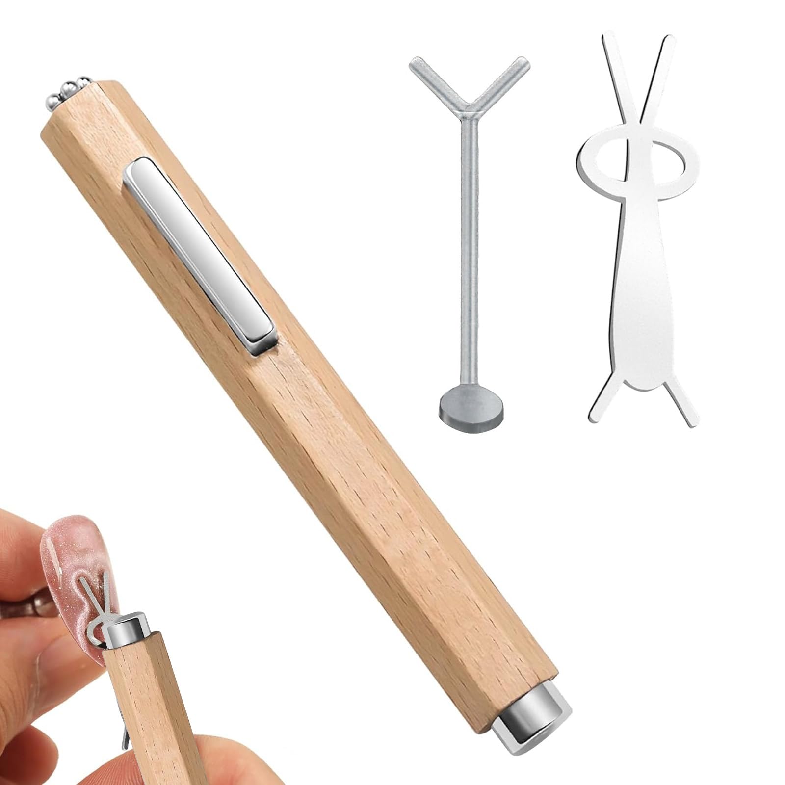 ネイル用マグネット マグネットジェルネイル 3way スティック 木製 スティック 猫眼 ジェルネイル 磁石..