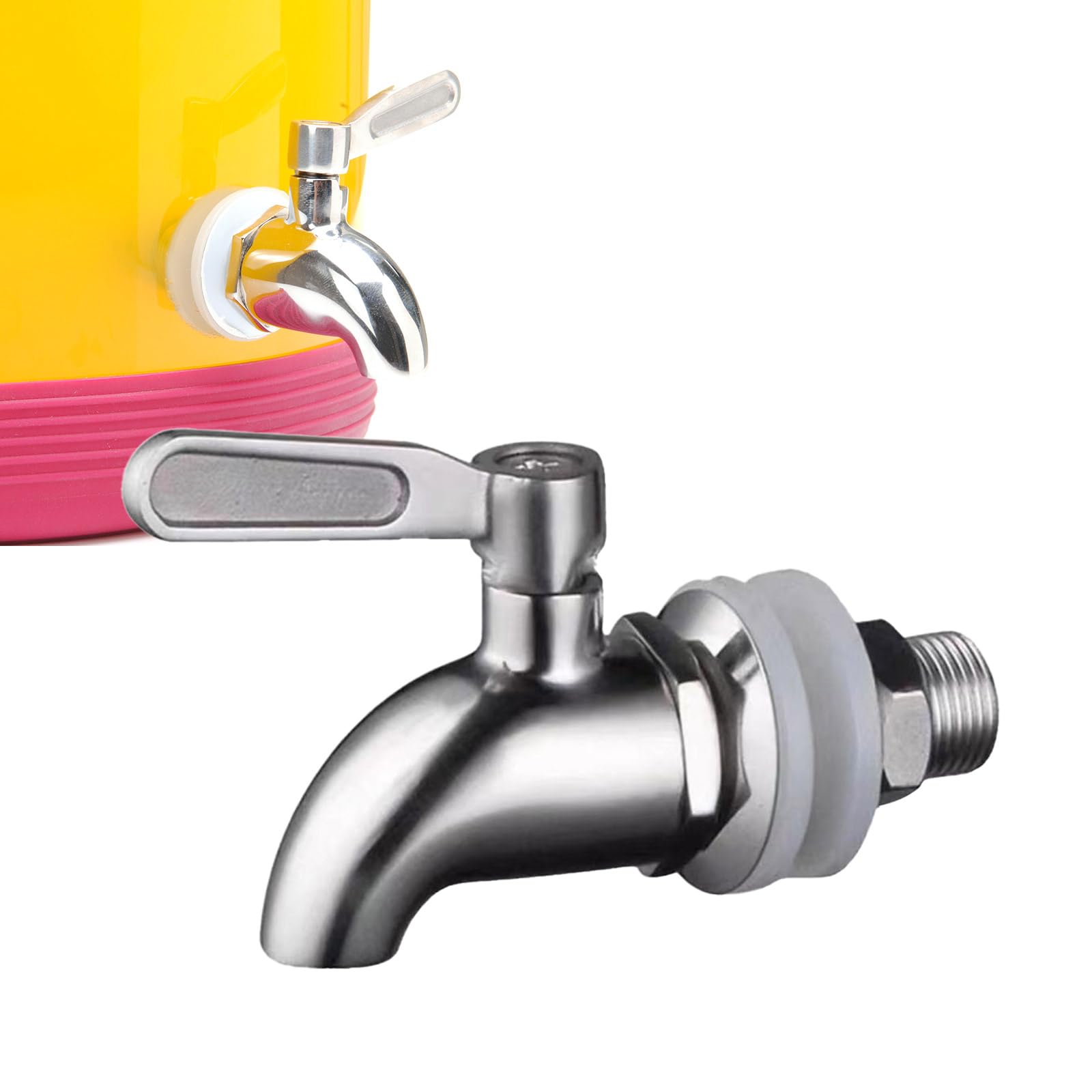 ステンレスの瓶蛇口 樽用16mm 焼酎サーバー用 ワイン容器 注ぐ交換蛇口 簡単な取り付け 耐腐食性