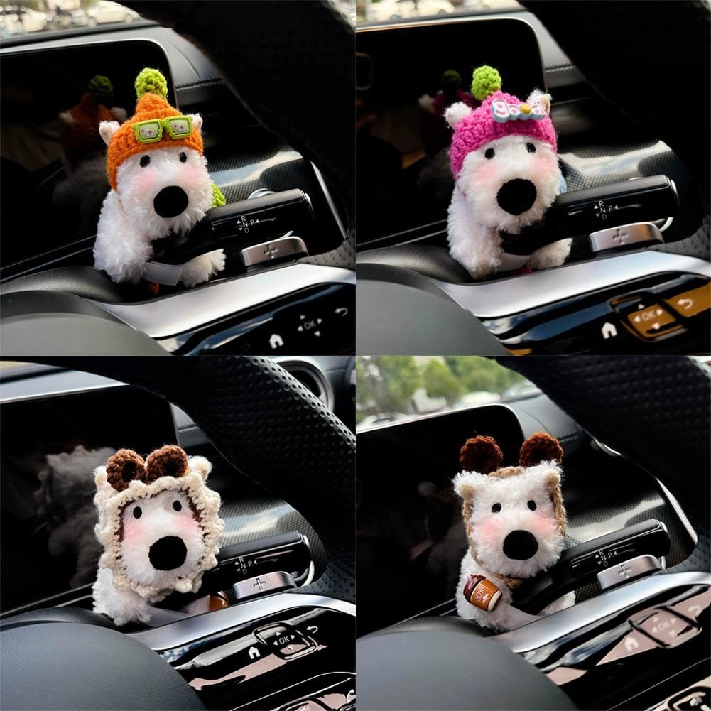 面白い犬のぬいぐるみ ワイパー ウインカーレバー シフトノブ 装飾 ぬいぐるみ かわいいいぬ 装飾品 車..