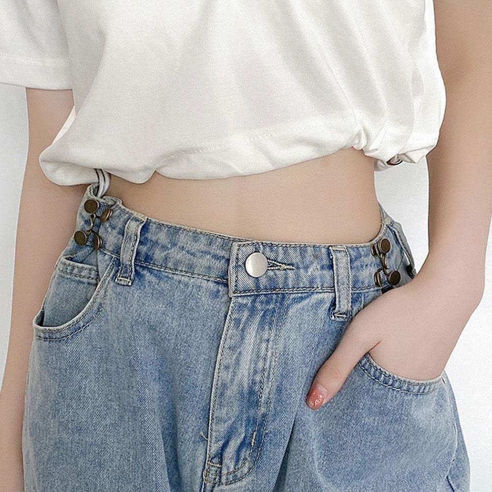 パールジーンズボタンピンパンツスナップファスナー調節可能な締め具ウエストバックル 服ジーンズ裁縫不要ボタンウエストバックル