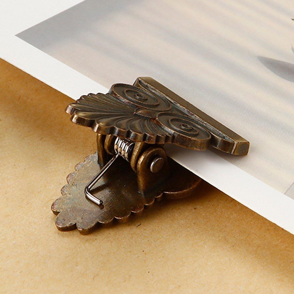 バインダークリップ ヴィンテージ ヒンジクリップ 金属製 ヒンジクリップ ノート レターファイル ペー..
