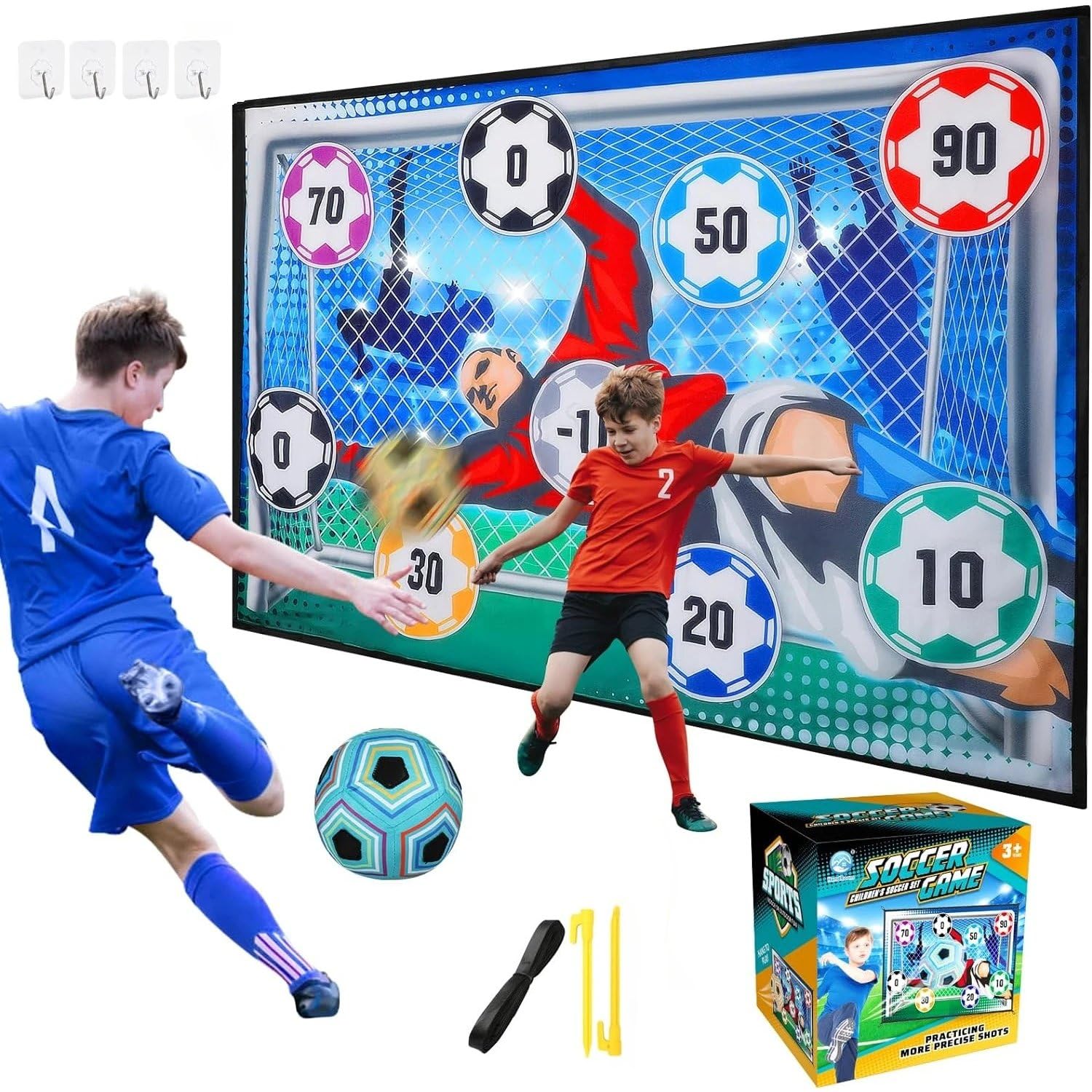 楽天Disport 楽天市場店サッカーゲームセット サッカーゴールゲーム ソフト サッカーボール1個 フランネルゴール付き 屋内 屋外 誕生日 プレゼント 子供用