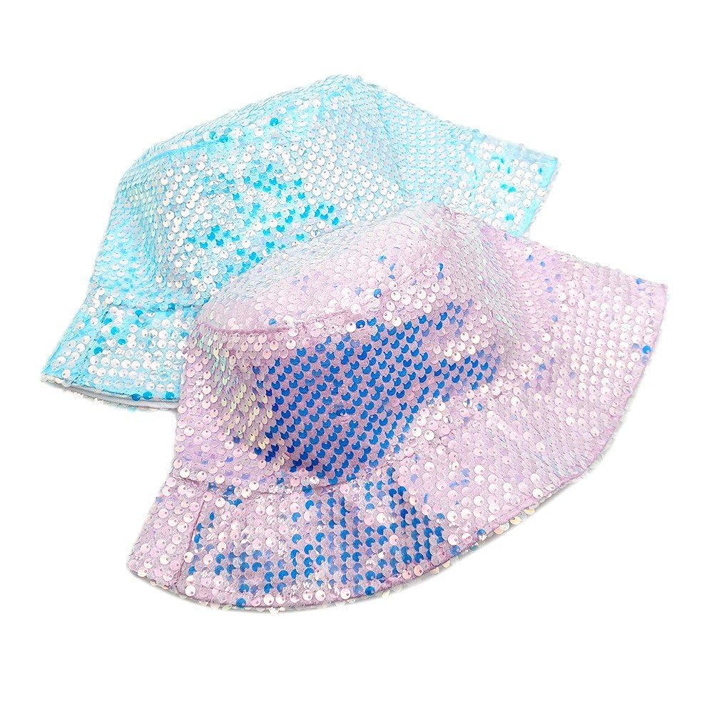 ハット スパンコール バケットハット ファッション キラキラ サンキャップ 面白い ディスコバケットハ..