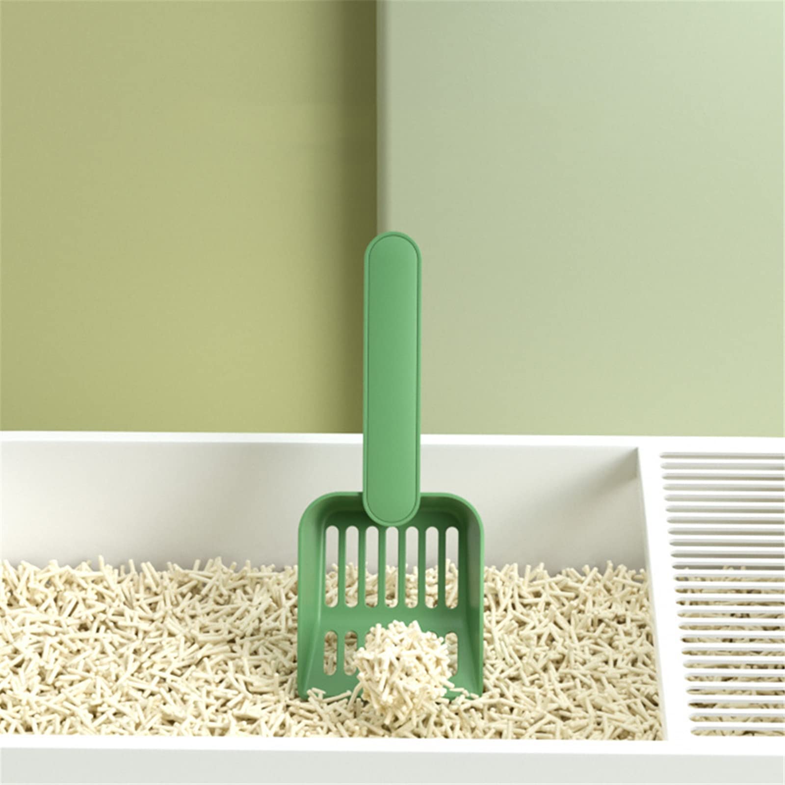 猫砂スコップ 一体型細穴シャベル 猫砂トイレスコップ 砂取り用品