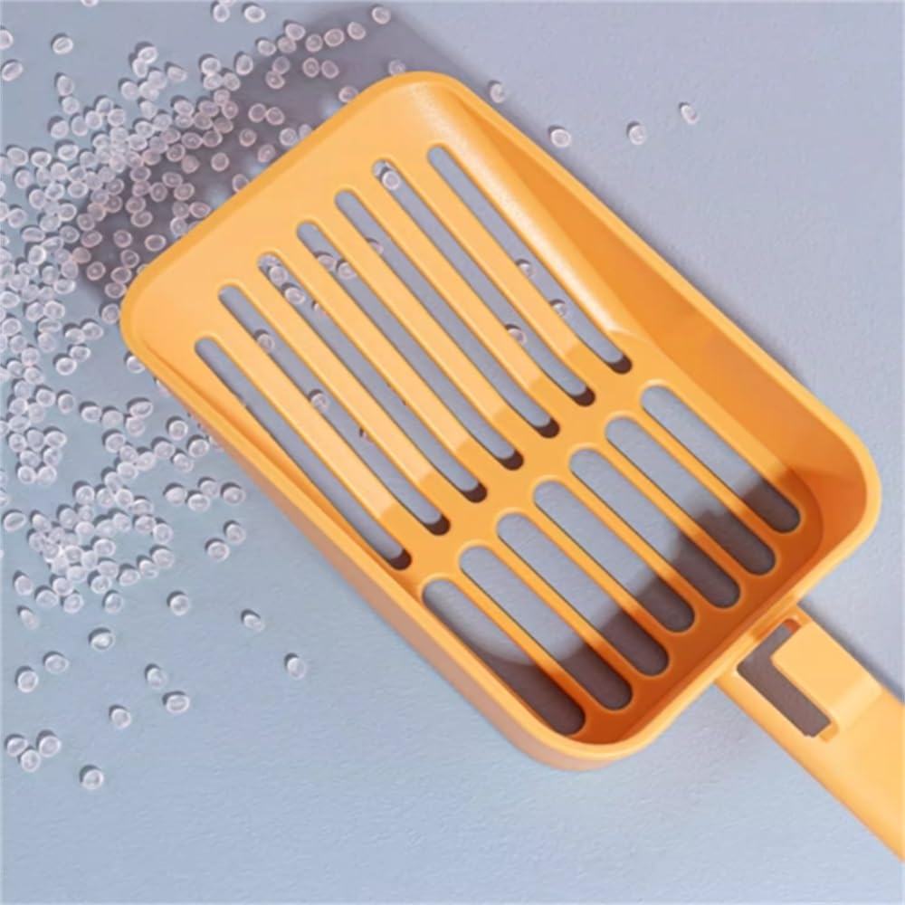 猫砂スコップ 猫用トイレスコップ 小さな穴 漏れなし 長いハンドル 砂取り用品