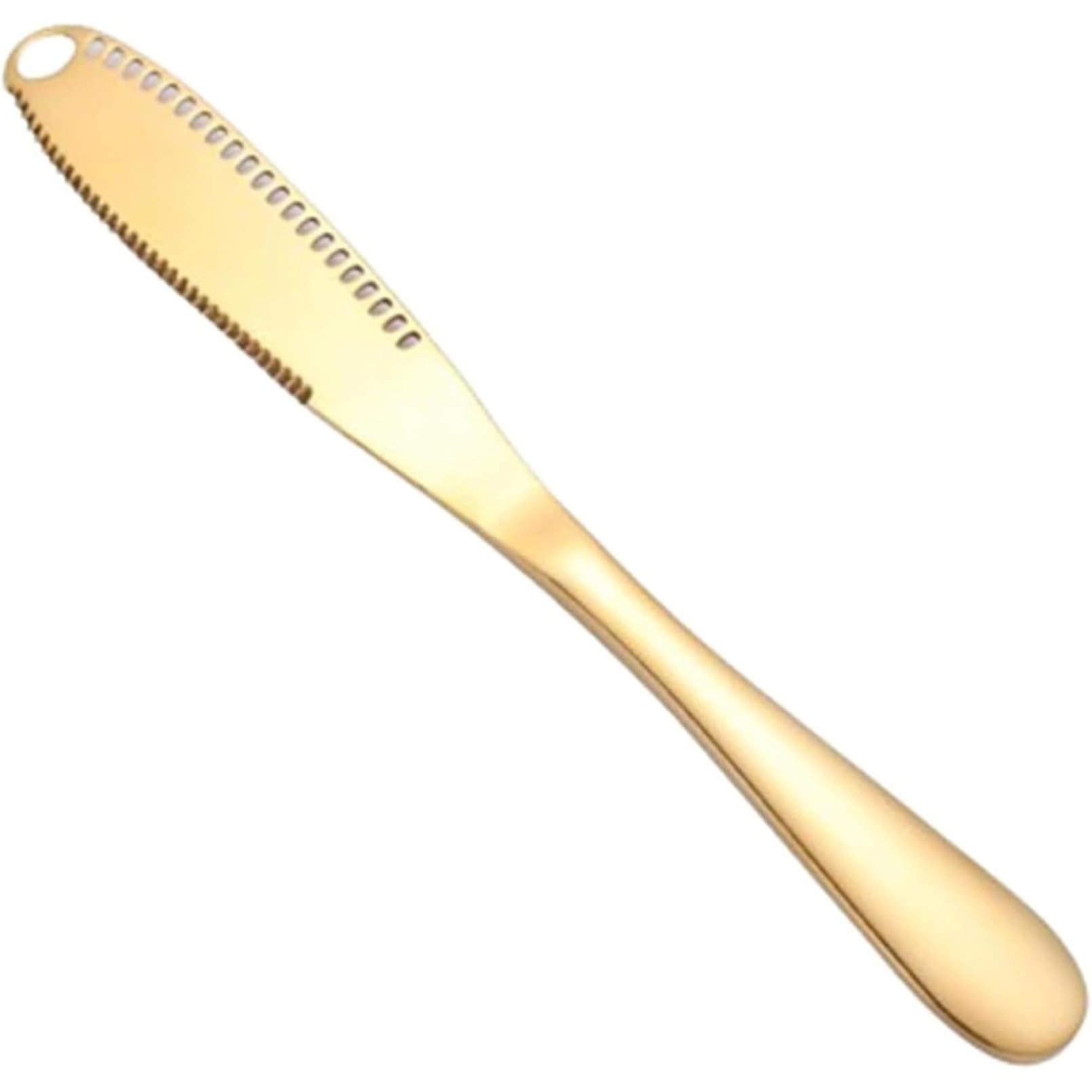 ステンレス製バター &amp; チーズナイフセット - 穴あき設計でとろけるバターをスムーズ塗布 ジャム・..