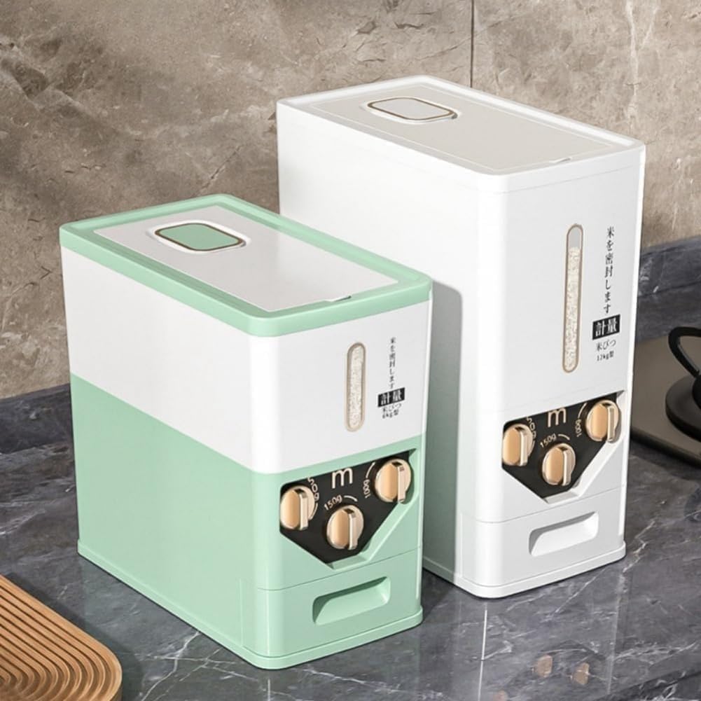 計量こめびつ ライスボックス 大容量 米びつ 密閉 米櫃 ライスストッカー 鮮度を保ち 防湿 防虫 水洗い..