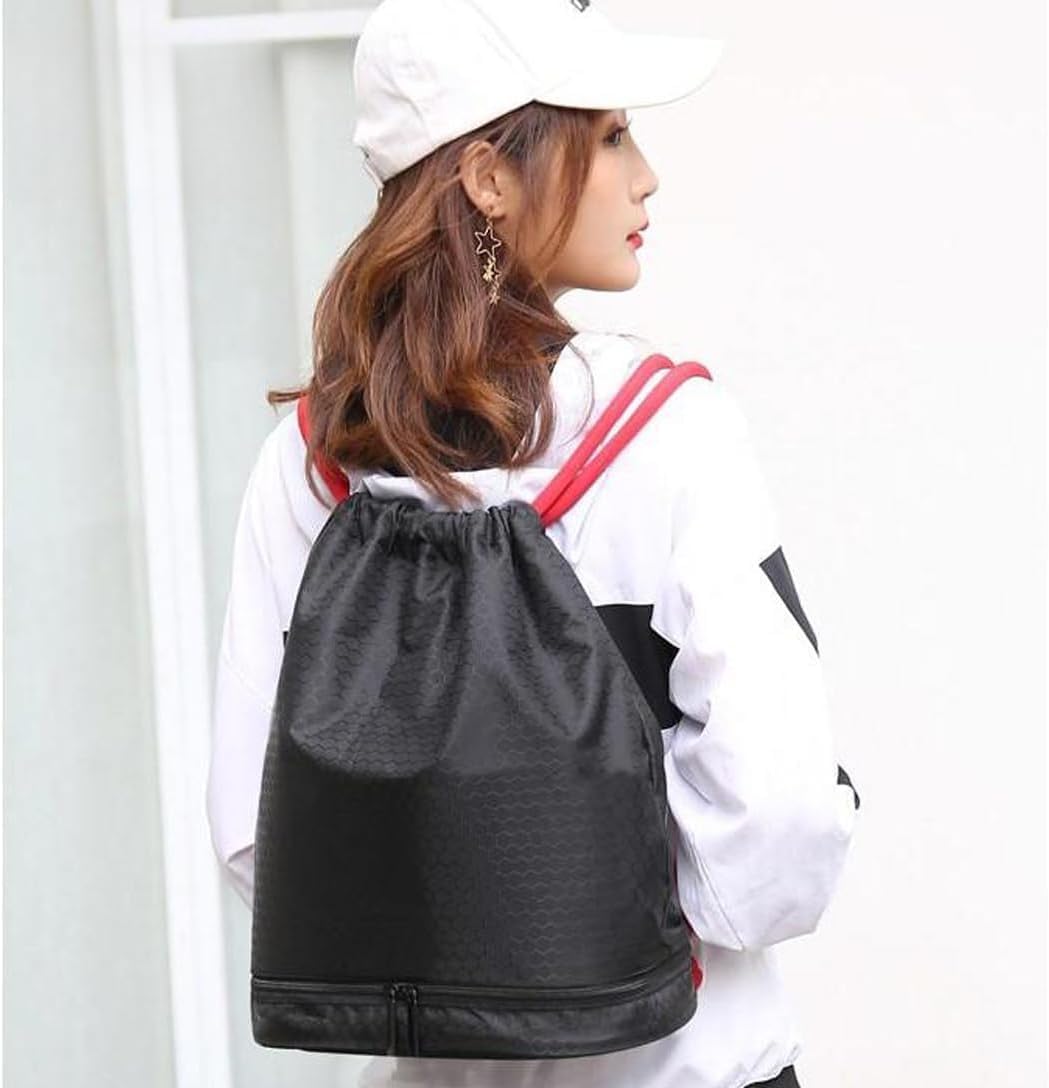 [] ナップサック ジムサック 運動 大容量 防水 軽量 乾湿分離 ナップザック プールバッグ シューズ収納..