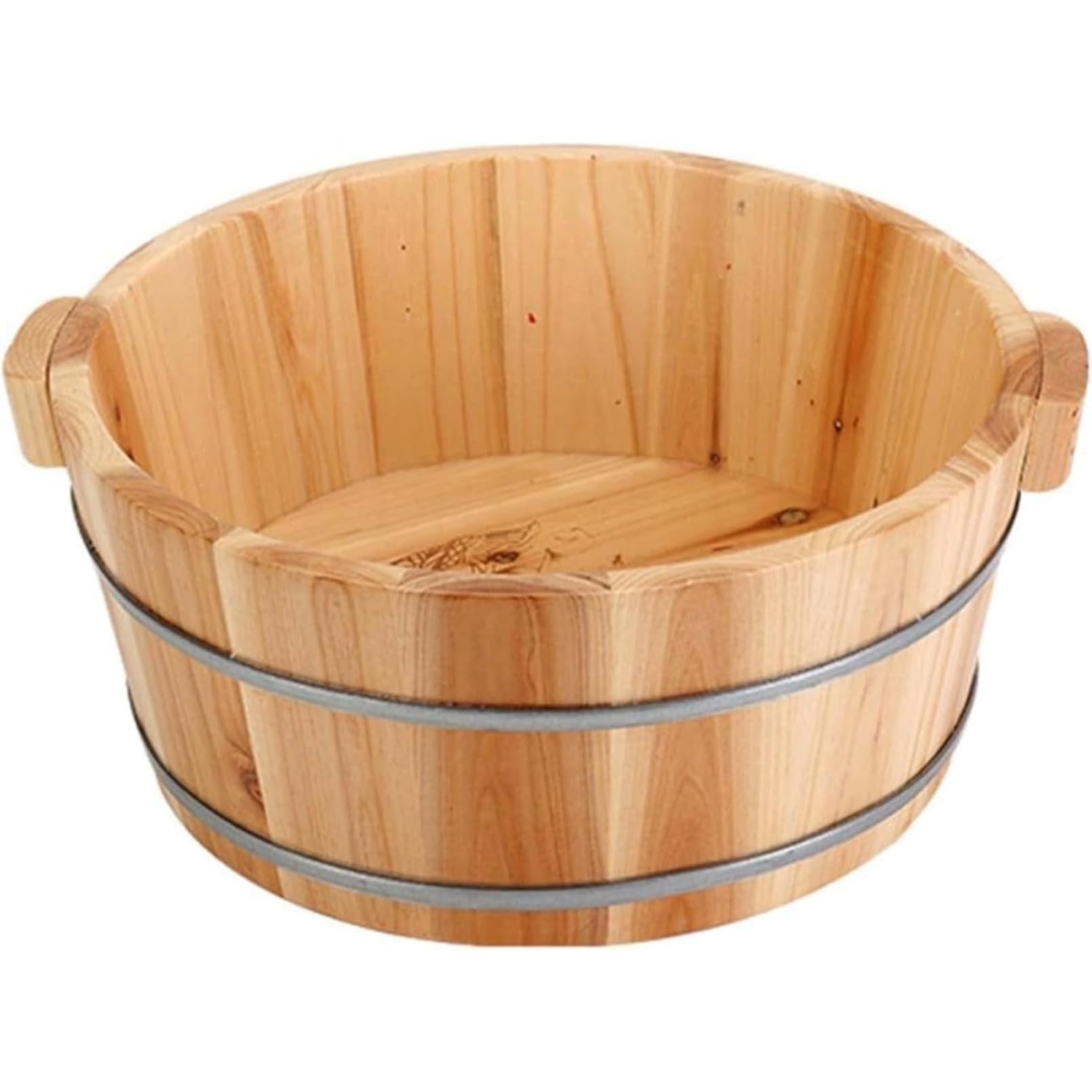 桶 木製 足浴桶 フットバス 足浴器 足湯 盆地浴槽足湯盆地 風呂桶 湯桶ペディキュア滑らかな表面 足浴槽