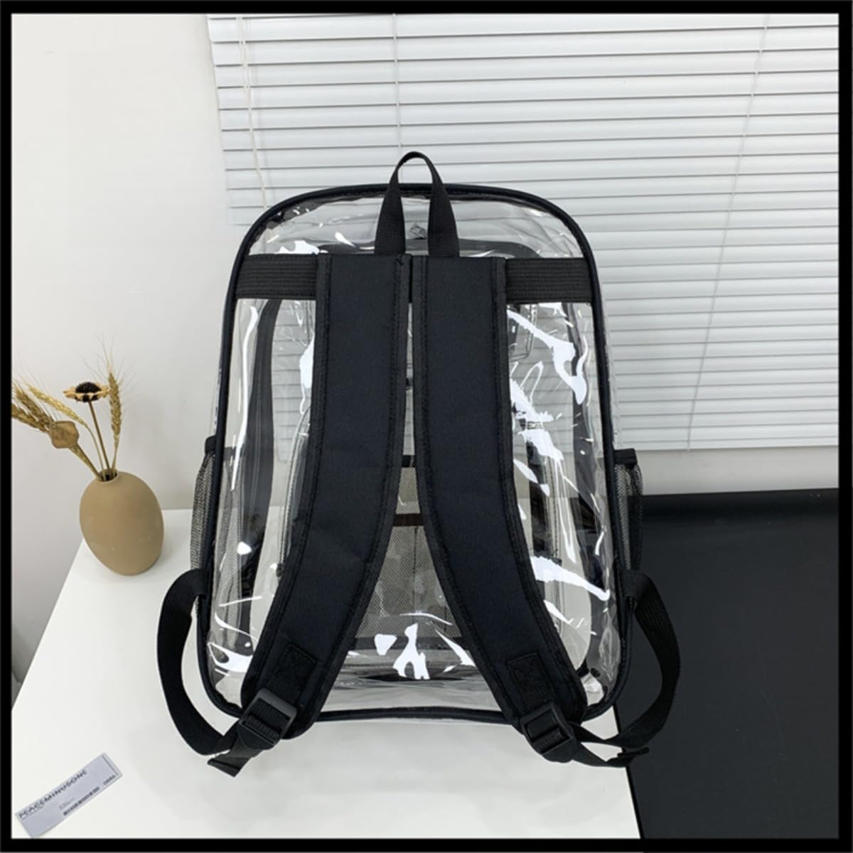 [] レディース 透明大型リュックサック｜ビニール製 防水軽量バックパック｜多機能収納 プール・旅行・..