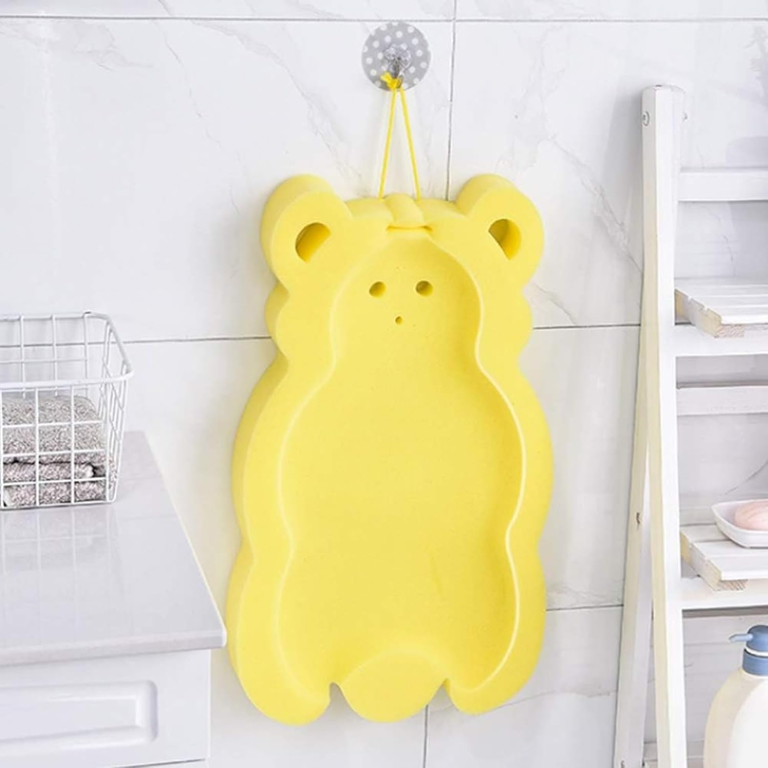 ベビーバスマット クマの形 新生児 シャワー 可愛い 柔らかい 滑り止め 赤ちゃんのお風呂 0～2歳 バス..