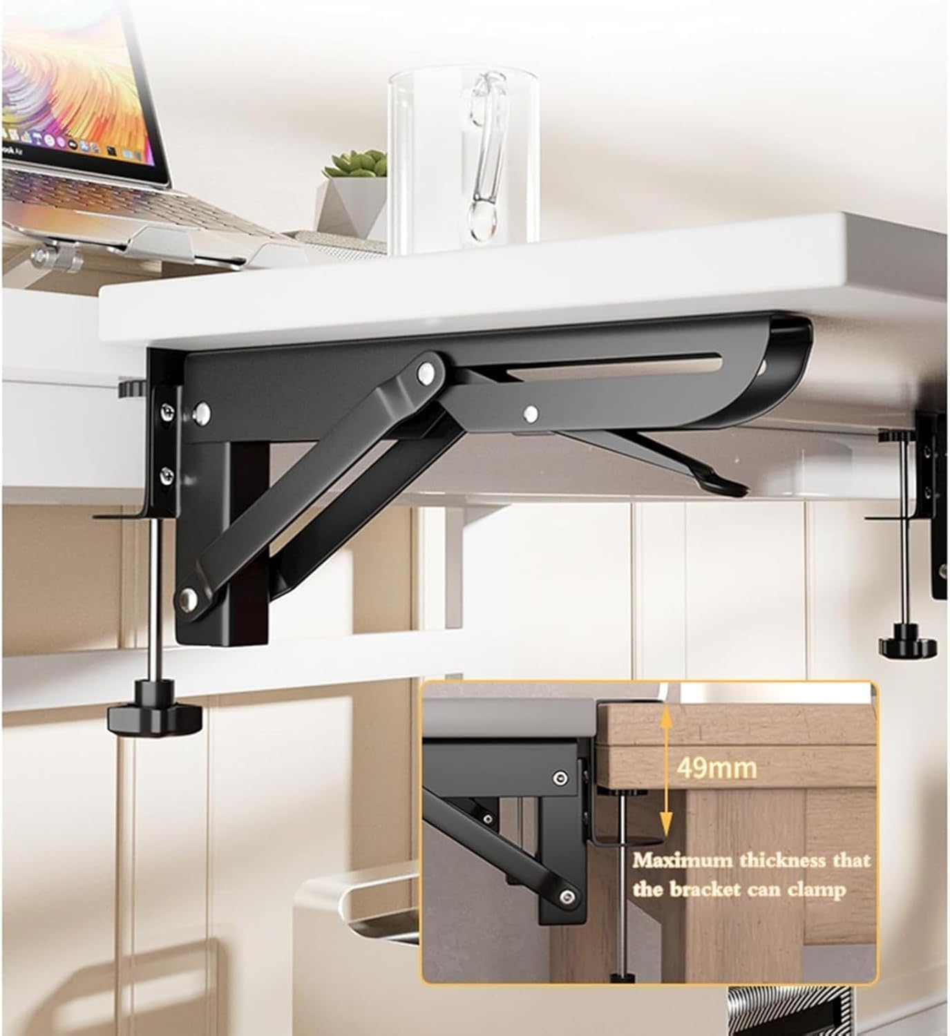 デスク 拡張 折りたたみ式キーボードトレイ、エクステンダー、コンピューターエクステ、トップキーボー..