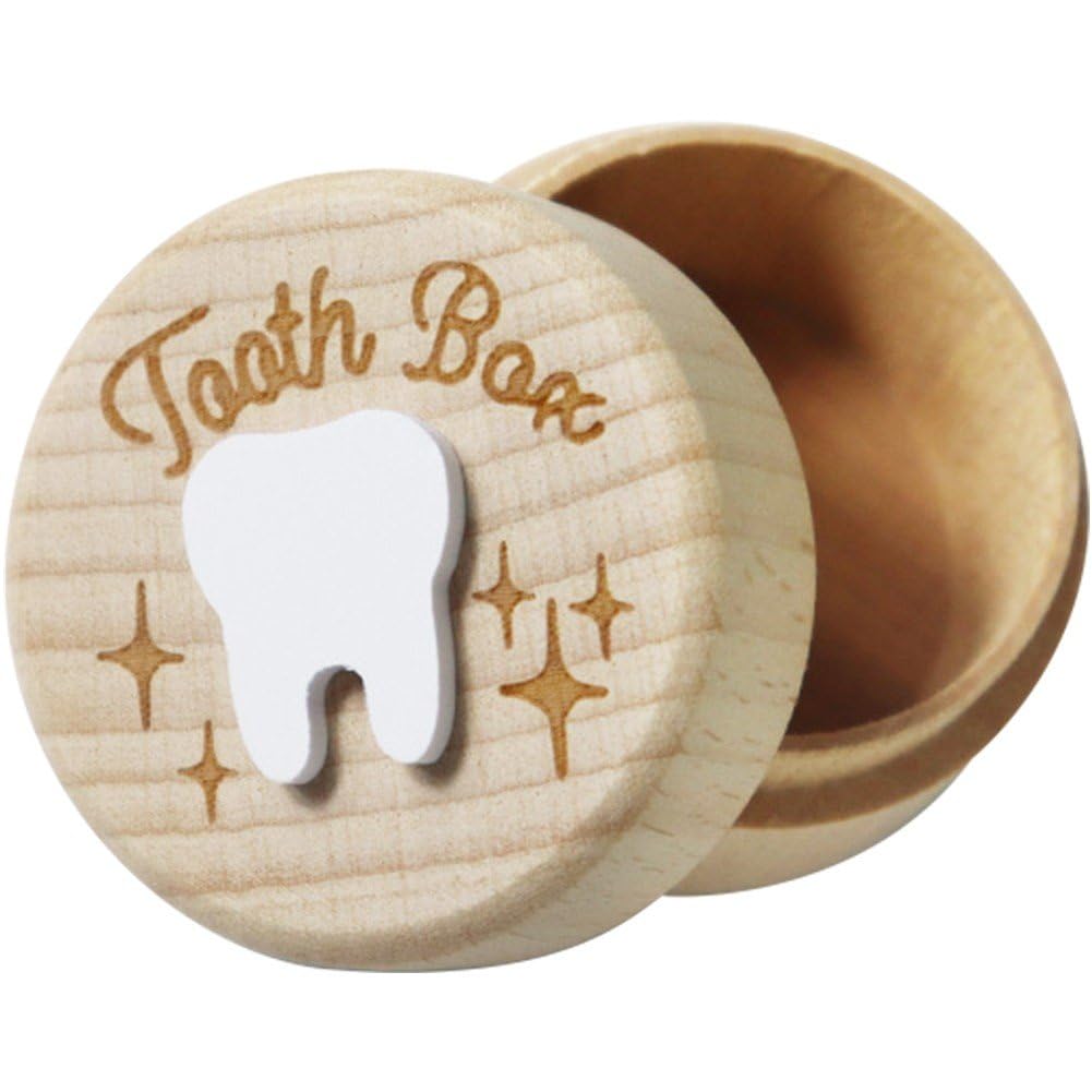 乳歯ケース 木製 乳歯入れ 歯箱 記念品ケース 赤ちゃん 子供 男の子 女の子 思い出 ベビートゥース コ..