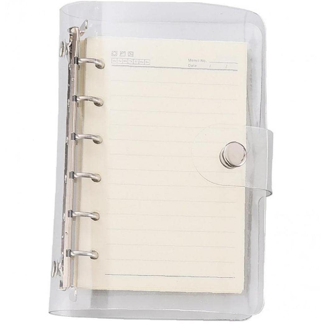 バインダーカバー透明ルーズリーフバインダールーズストラップノートカバージャーナルa6プランナー事務..