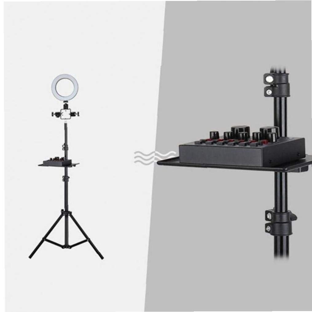 ブラック サウンドカード トレイライブ 放送マイク 電話クリップホルダー スタンド ラック