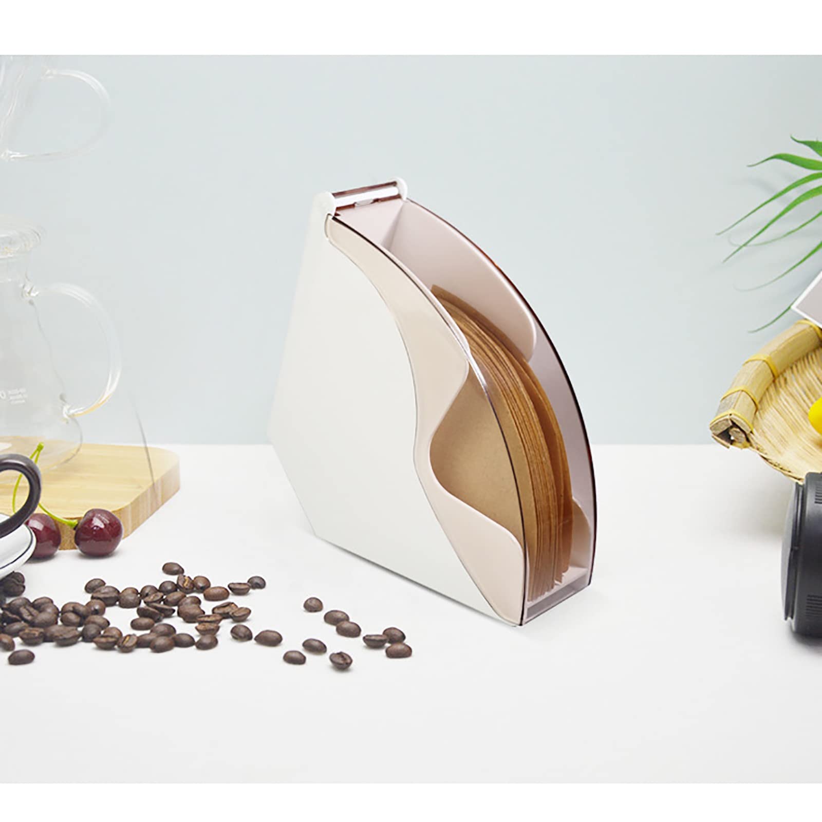 コーヒーフィルターボックス ダストフィルターペーパーホルダーハンドブランドコーヒーフィルターペー..