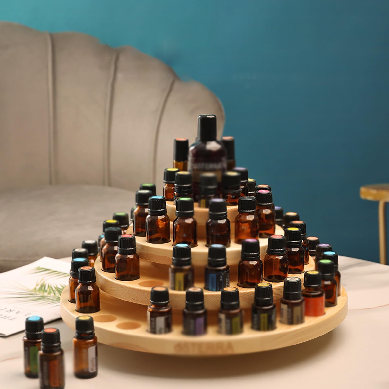 エッセンシャルオイル用ディスプレイスタンド エッセンシャルオイルディスプレイラック収納ボックス回..