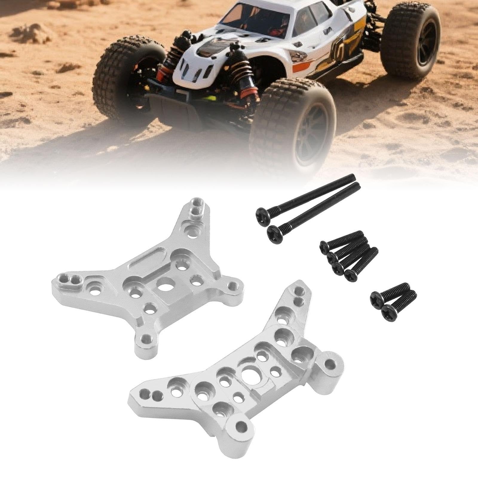 1:14スケールのプロフェッショナルスペアパーツ用RCフロントリアショックタワーアクセサリー、アルミシ..