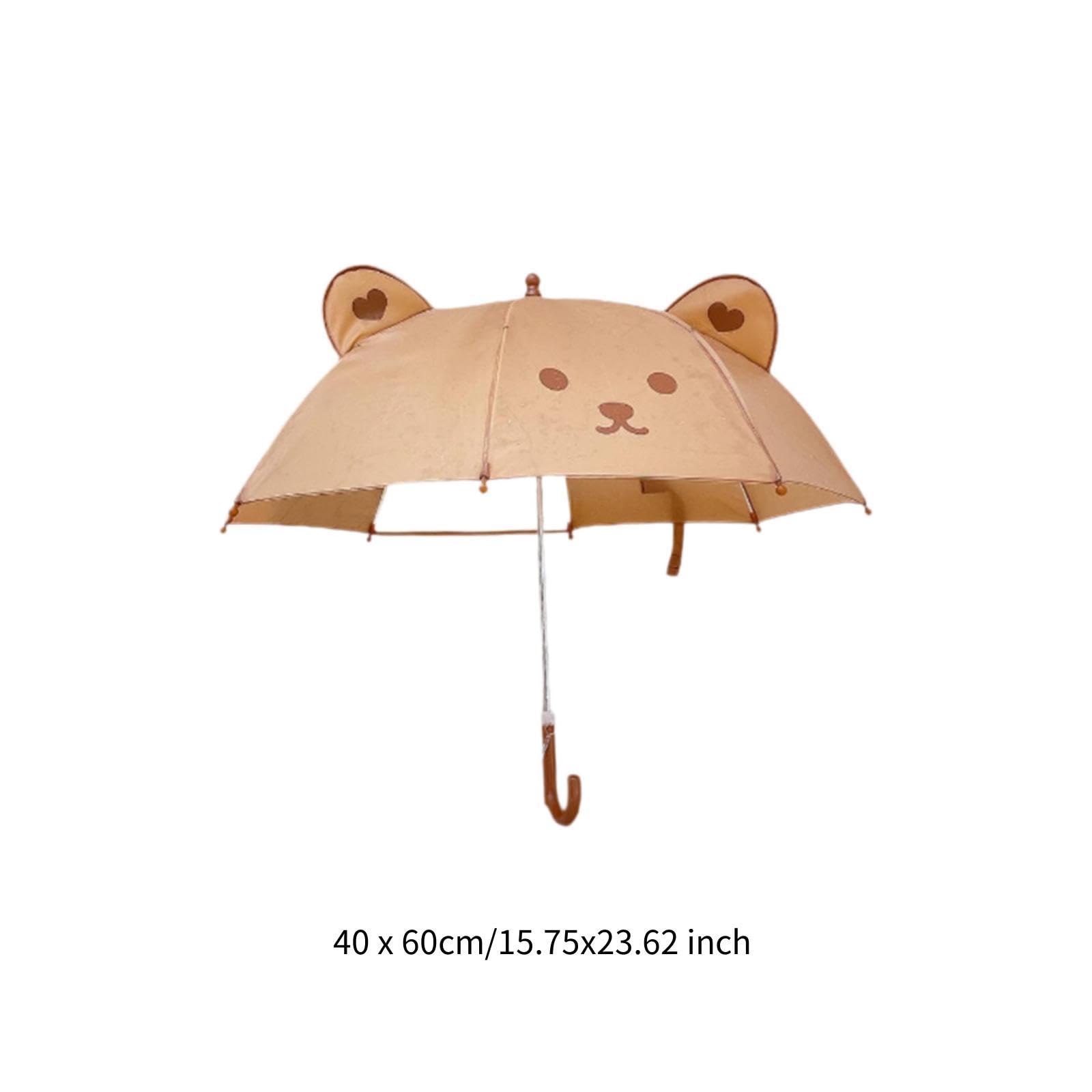 子供用傘 レインギア 丈夫な漫画クマの棒傘 丈夫なフレーム 子供用雨傘 アウトドア活動 旅行用