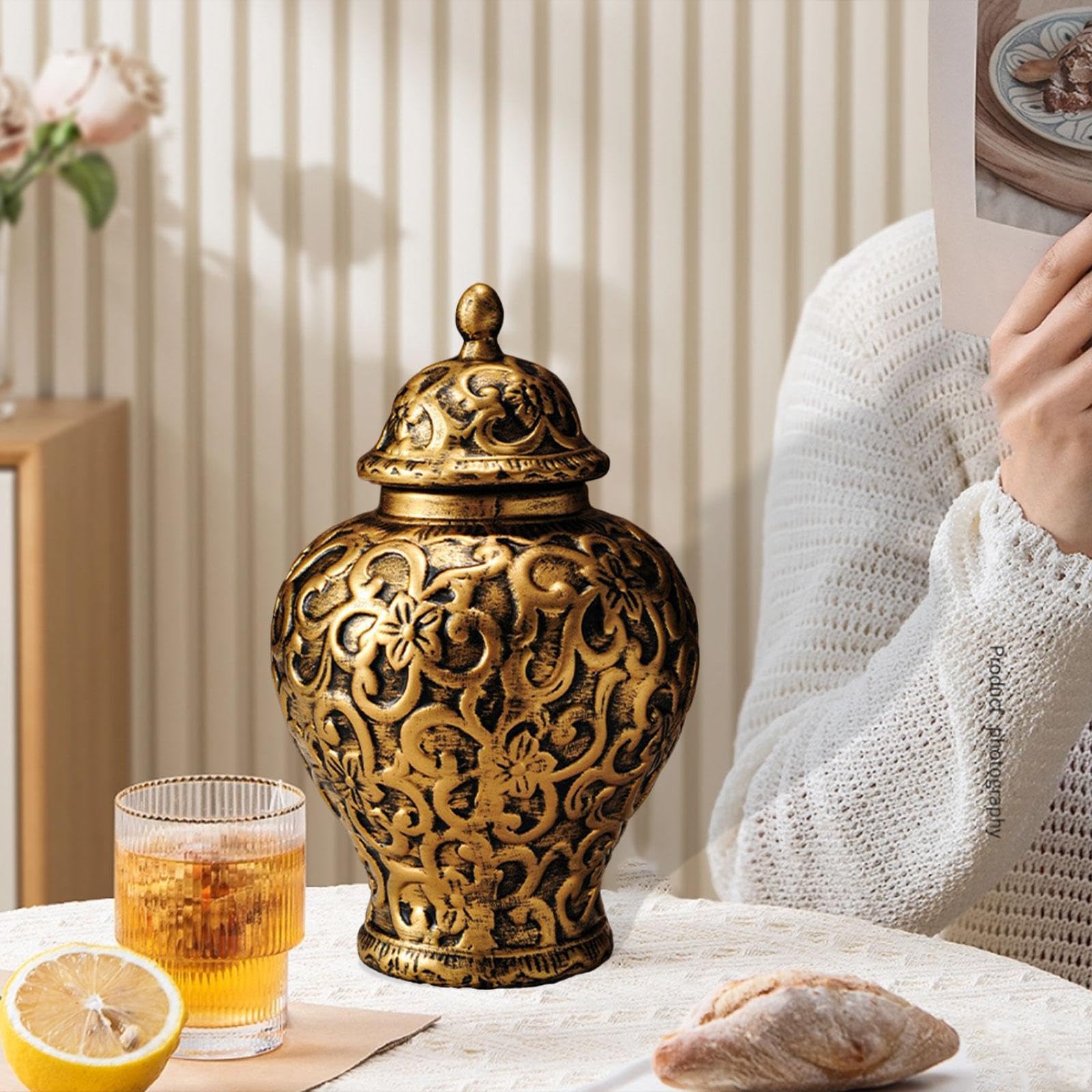 磁器製ジンジャージャー装飾収納ジャーフラワーアレンジメント陶器花瓶テーブルセンターピース装飾ウェ..