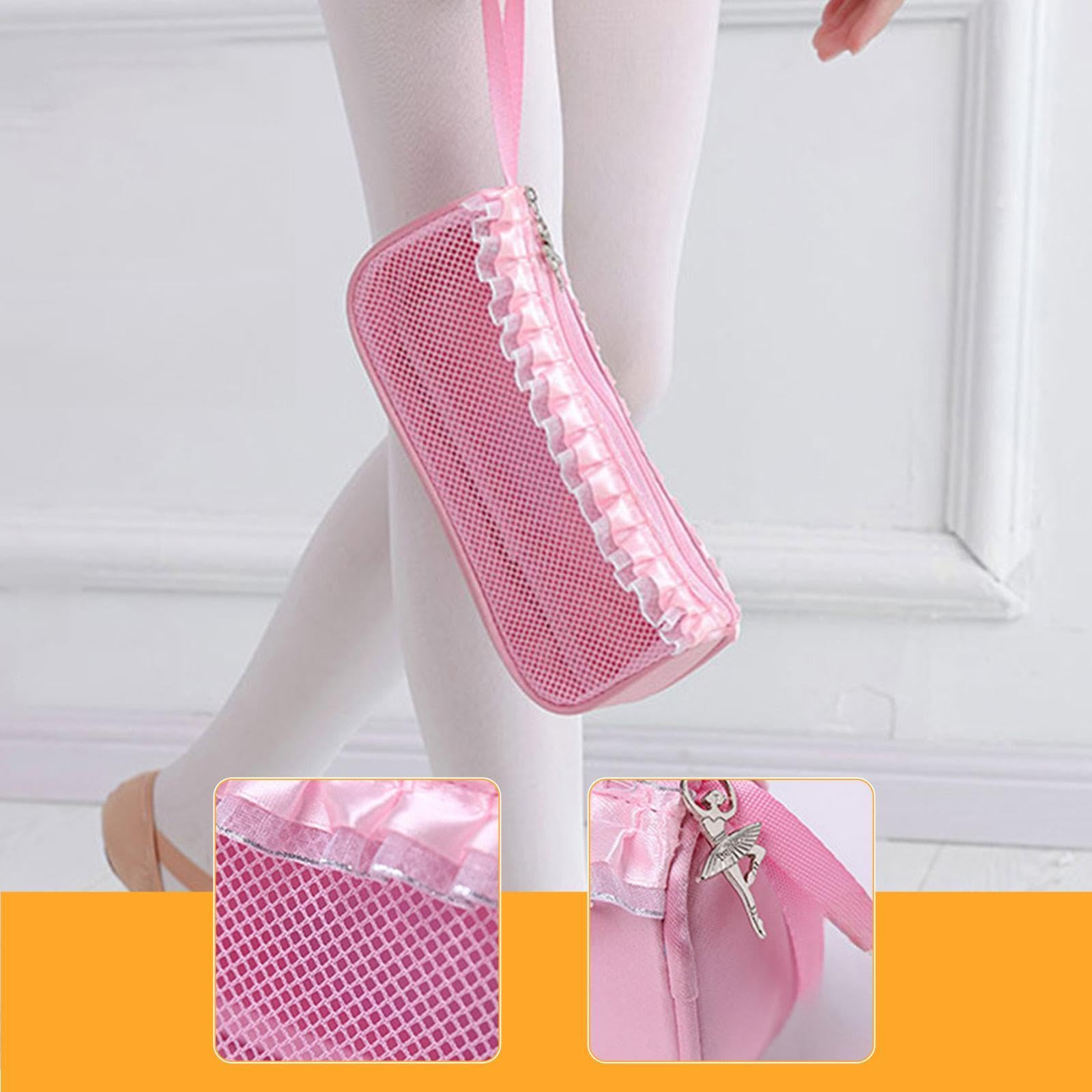 ダンスシューズバッグ 財布 便利なジッパー開閉 多目的 プロ仕様 洗える バレエシューズ収納バッグ 化..