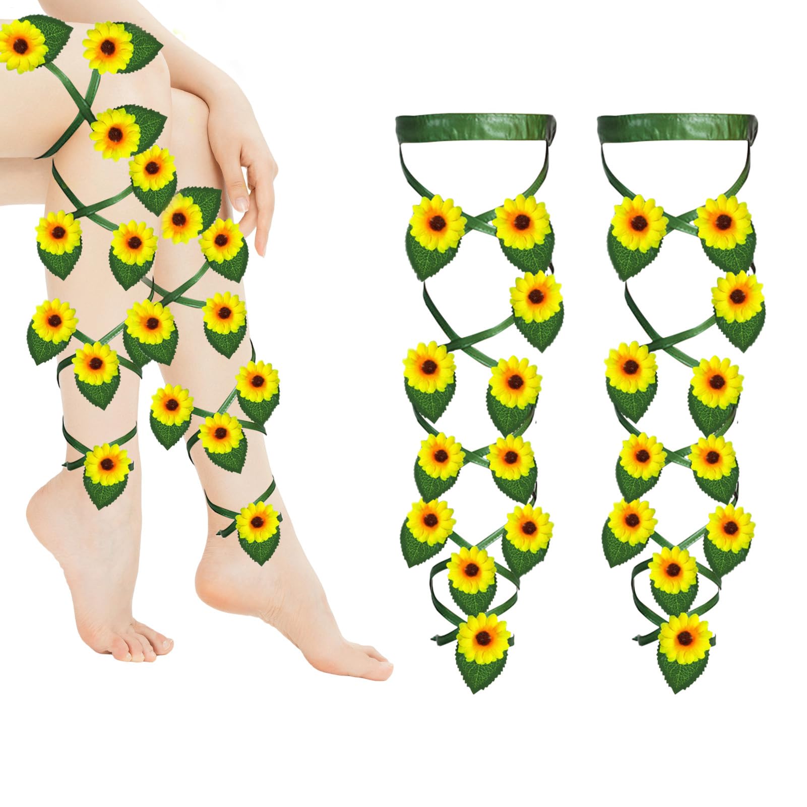 レッグガーター | 伸縮性レッグストラップ ガーターパーティーバンド - 滑り止めストレッチ 調整可能 ..