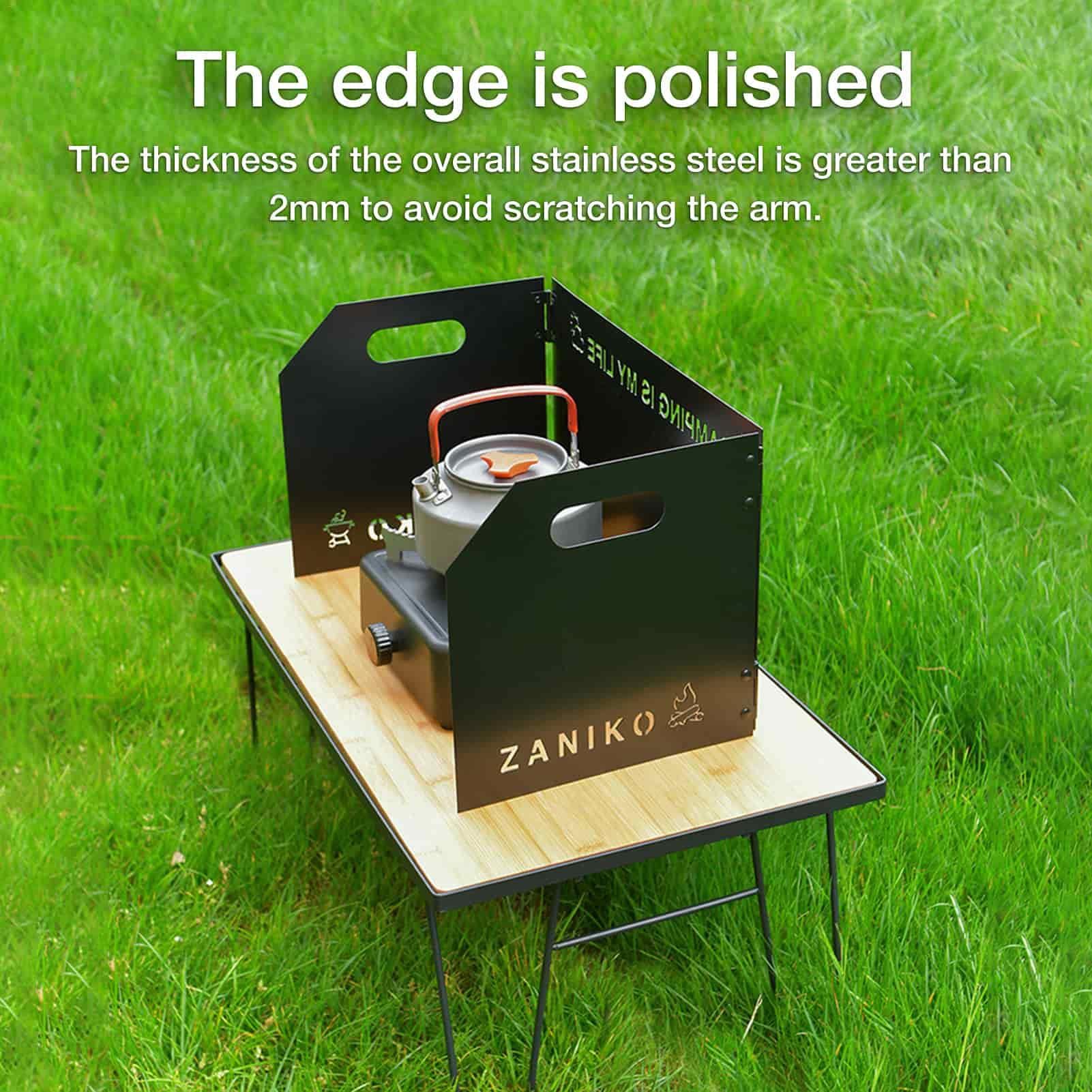 キャンプクッキングバーナー防風スクリーン | 超軽量折りたたみキャンプ用コンロフロントガラス - ポータブルバーナー集熱プレート Hando(3)