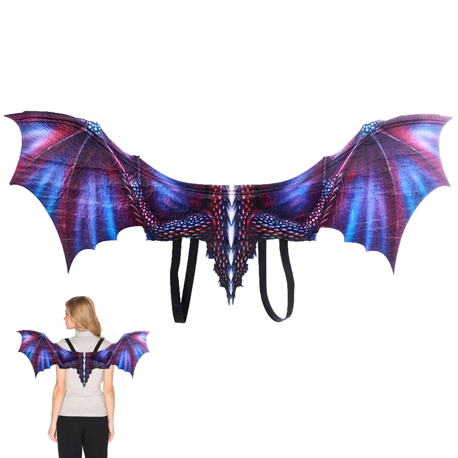 ドラゴン翼 大人 - ウィングス コスプレ | 不織布 ハロウィン アクセサリー 女の子 男の子 女性 動物 テーマ ルネサンス パーティー カーニバル