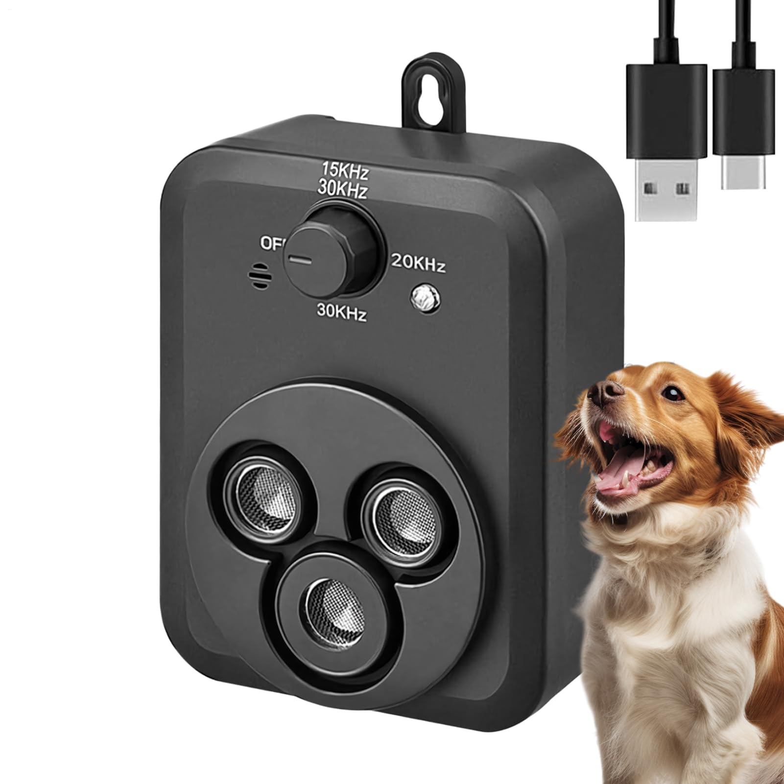 犬の無駄吠え防止デバイス - ポータブル犬用吠え防止グッズ - 効果的な吠えるのを止めるツール、しつけ..