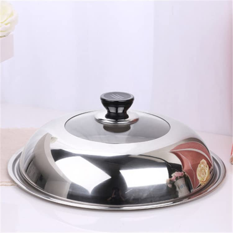 鍋蓋ステンレス鋼鍋蓋カバー強化ガラス中華キッチン大型交換用 鍋のふた 家庭用炒め物 フライパン 共通..