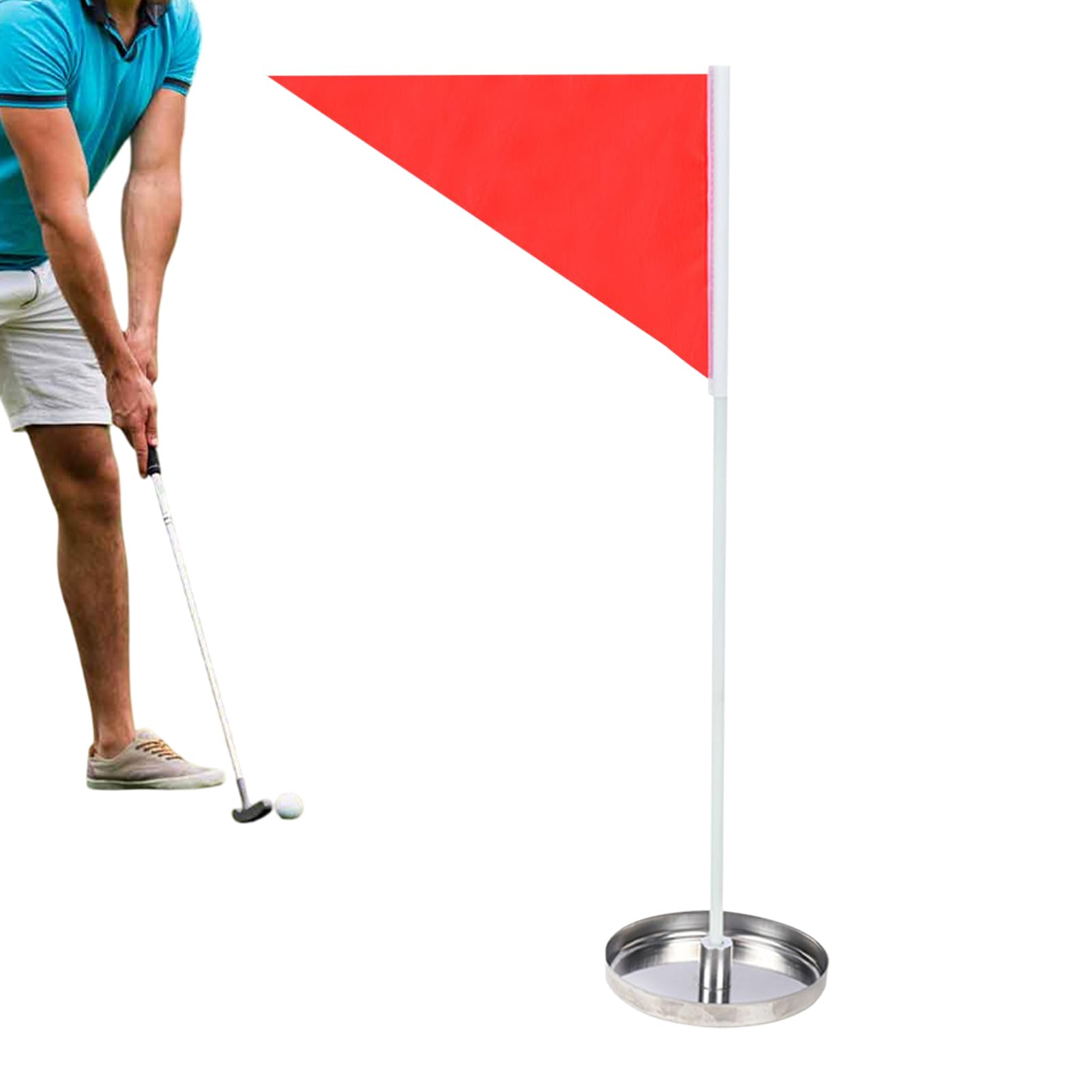 パッティンググリーンカップ アンド フラッグ,裏庭練習トレーナー | 大人向けパッティングスキル向上器..
