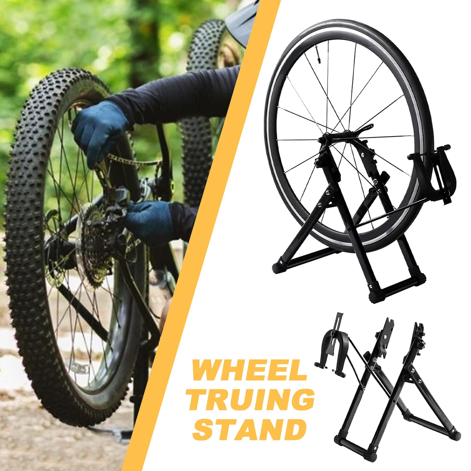 自転車ホイール 調整スタンド,ホイール メンテナンス リム キャリブレーション スタンド | キャリブレーション 修理 メンテナンス サイクル 機器 ライダー メカニック バイカー サイクリスト 大人 男性 向け(3)