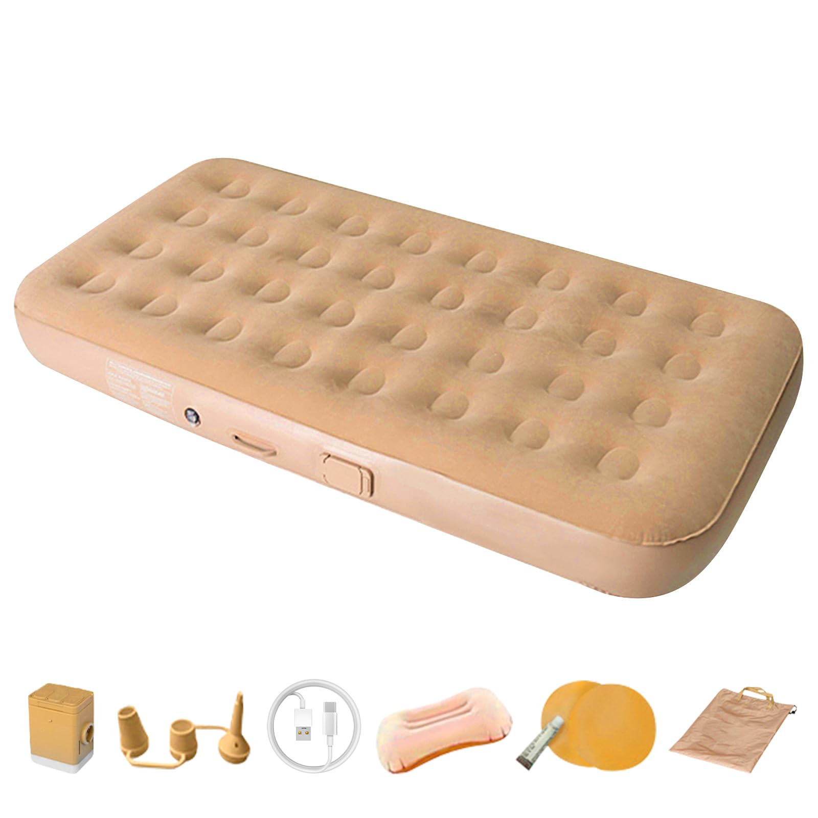 エアーマットレス 電動 ポンプ内蔵 シングル 電動エアーベッド 来客用 25cm 極厚 耐荷重300kg 折りたた..